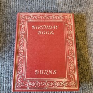Vintage Burns Birthday book